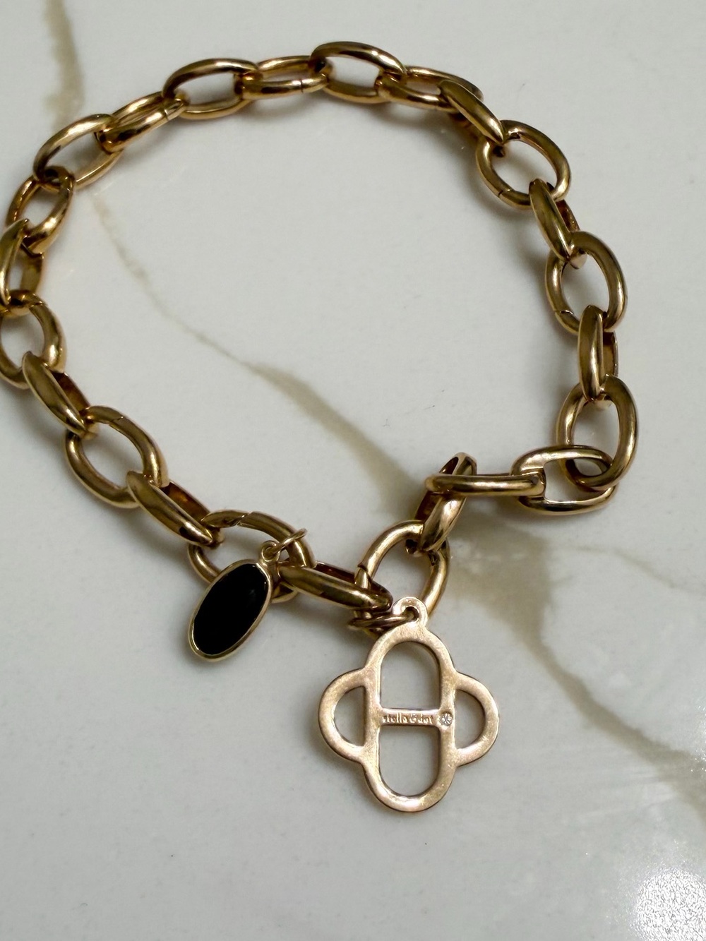 Stella and Dot gold chain link bracelet.